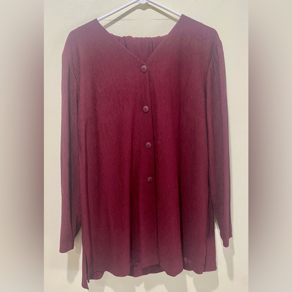 liz baker essentials Set Skirt And Top Ruby Red Color